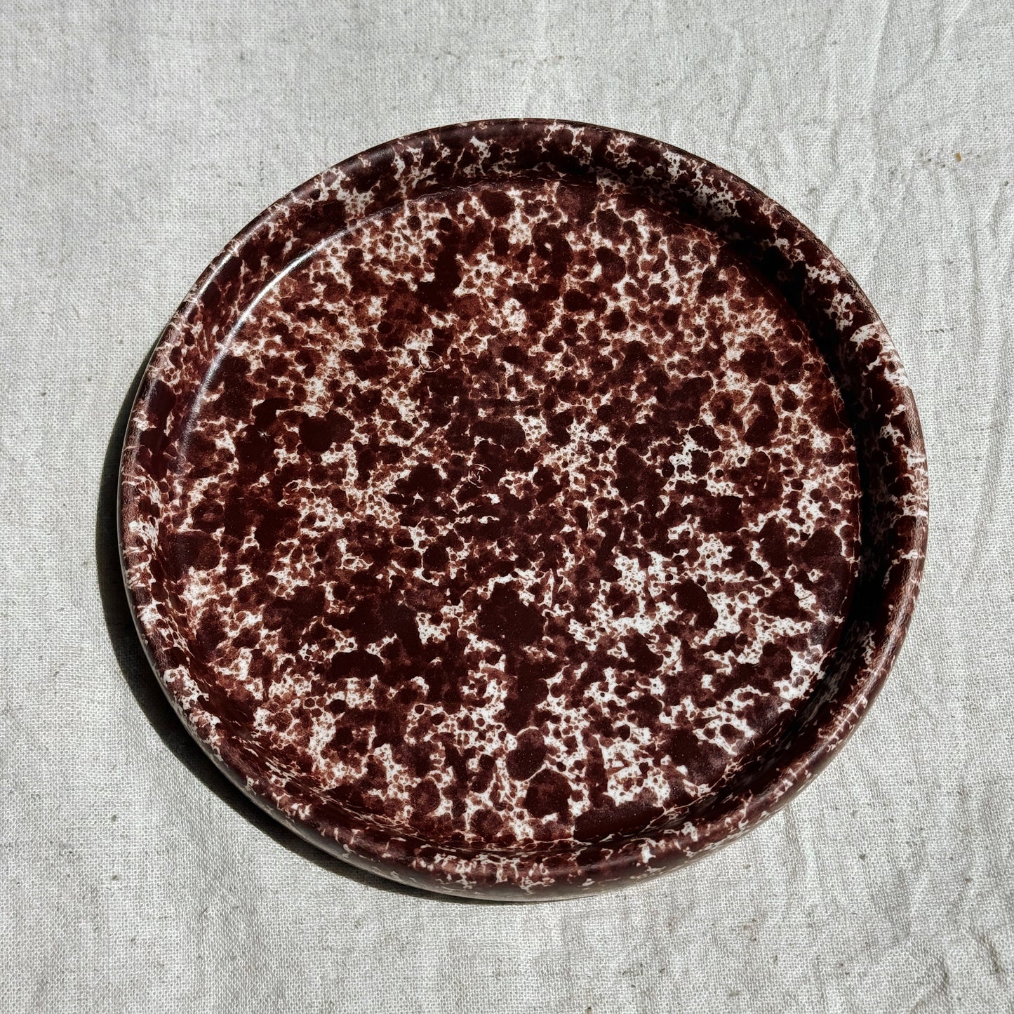dessert plate, handmade ceramic stoneware small plate.