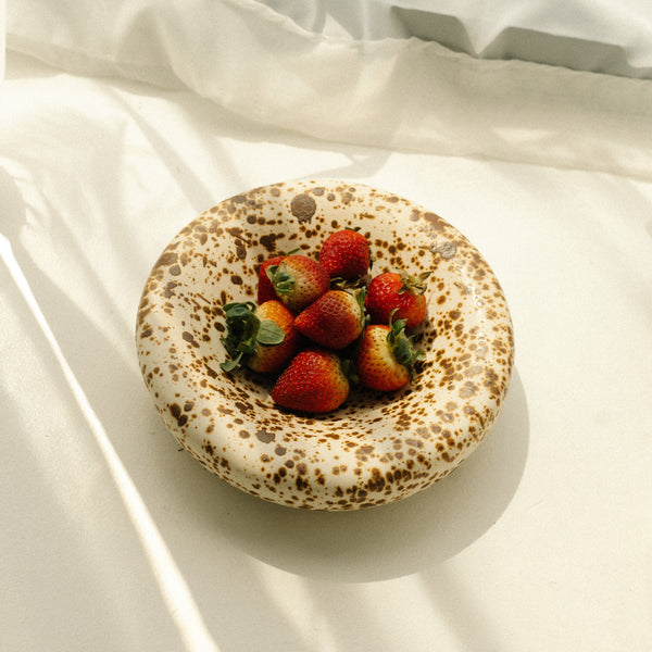 casa azua, jewelry tray, chubby bowl, chunky plate, donut plate, coffee table decor, neutral decoration, modern ceramics, housewarming gift, serving bowl, dinner plate, dessert plate, cool modern plates.