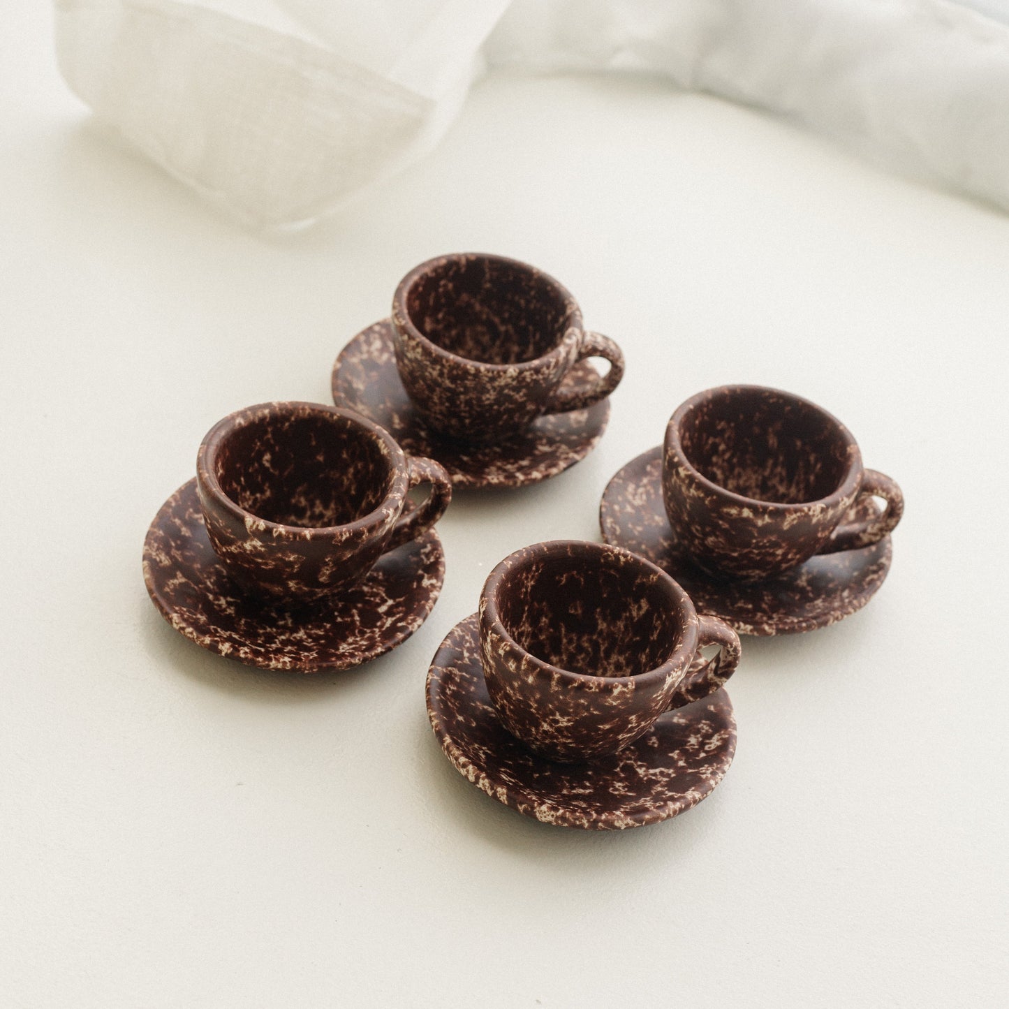 handmade ceramic espresso set