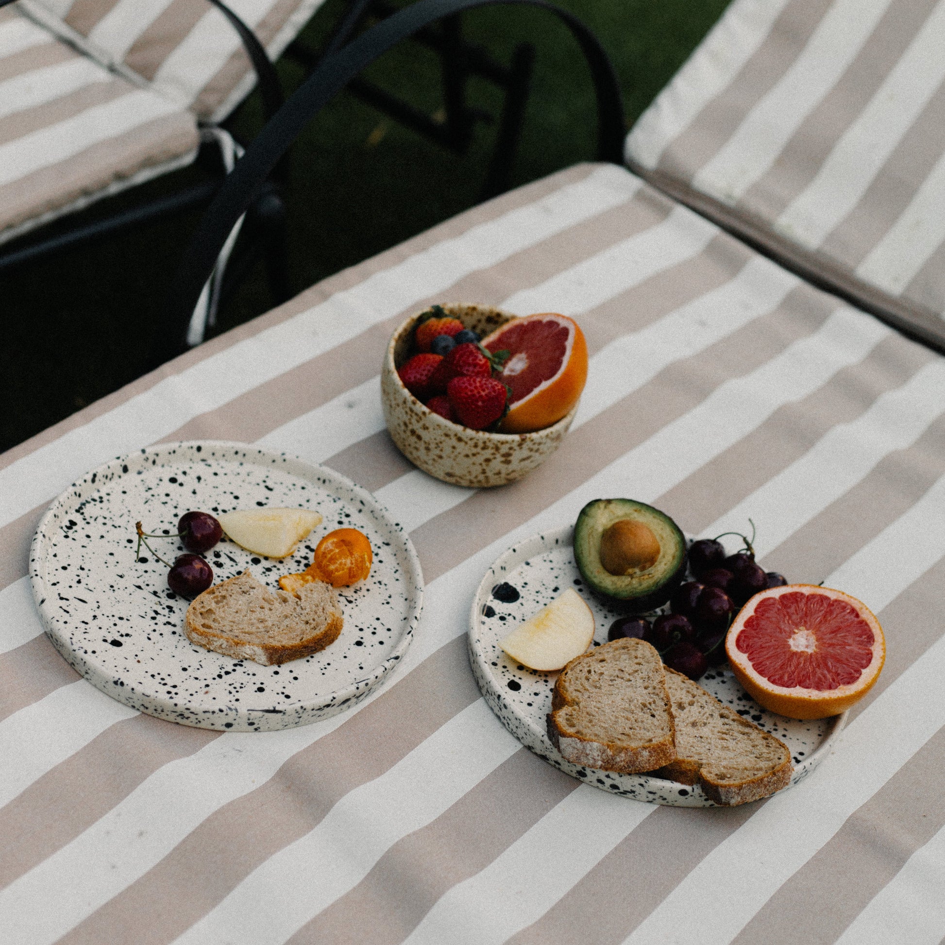 handmade ceramic table platter, dinner plate