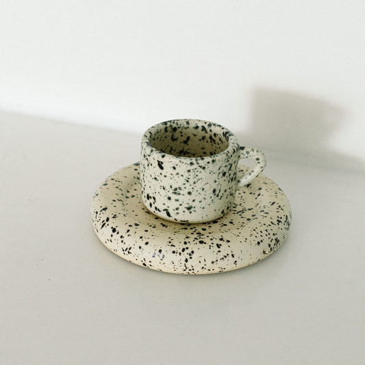 White Truffle Cortado Mug & Saucer