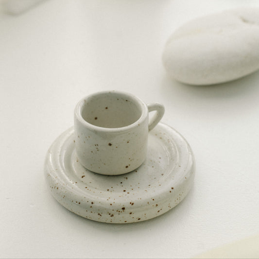 Vanilla Cortado Mug & Saucer