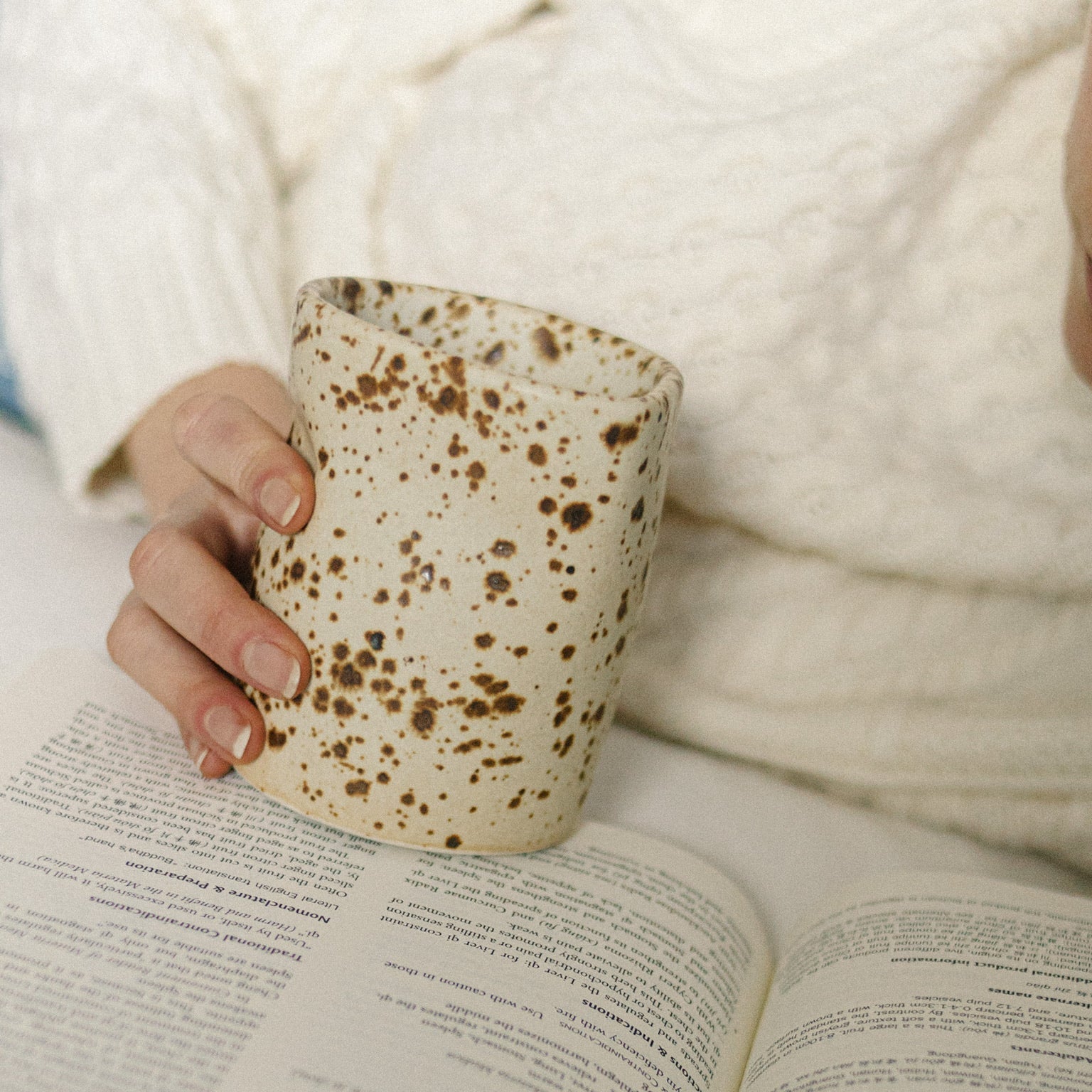 Handmade ceramic coffee and matcha cup, casa azua