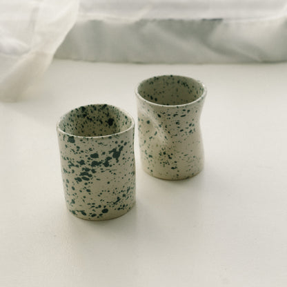 Handmade ceramic coffee cup, iced latte cup, 16 oz cup, stoneware, pink ceramics. Casa Azua.