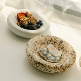 Handmade ceramic bowl, chubby plate, casa azua