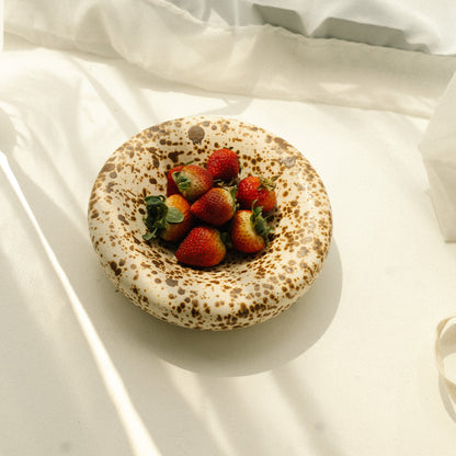 casa azua, jewelry tray, chubby bowl, chunky plate, donut plate, coffee table decor, neutral decoration, modern ceramics, housewarming gift, serving bowl, dinner plate, dessert plate, cool modern plates.